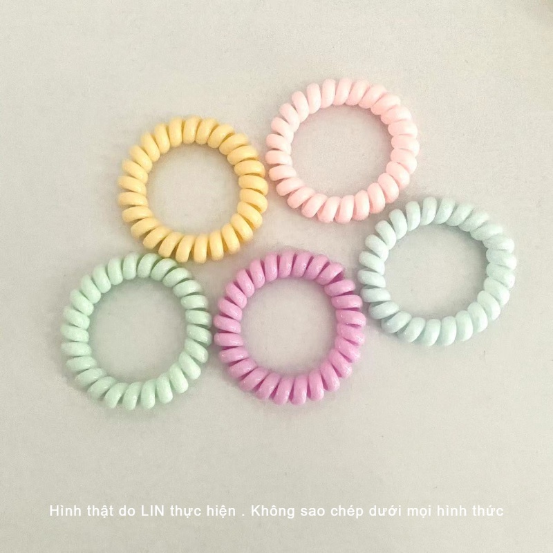 Cột Tóc Lò Xo LIN Màu Pastel