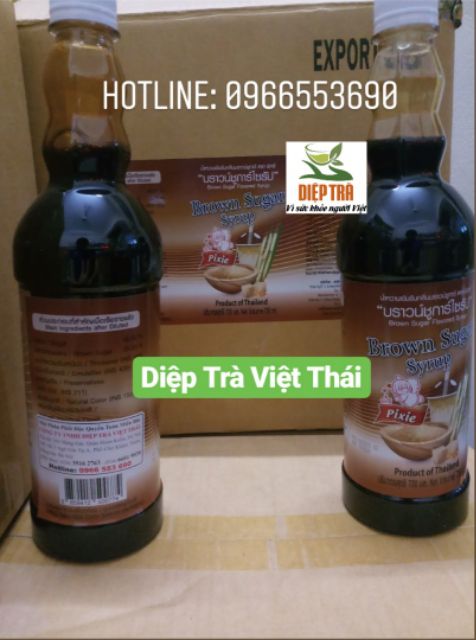 Syrup Đường Đen-làm Trân Châu Đường Đen(Pixie Thái Lan) chính ngạch có tem phụ T.Việt 730ml