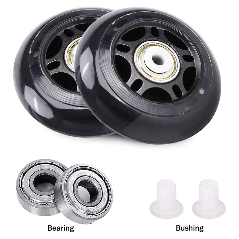 Bộ 4 Bánh Xe Trượt Patin Màu Đen 70mm Kèm Vòng Bi Thay Thế Tiện Dụng