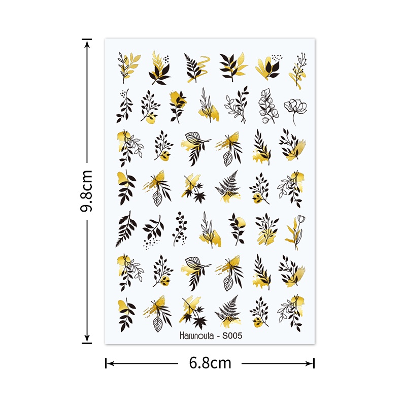 4 Miếng dán trang trí móng tay UR SUGAR hình bướm phản quang 3D nhiều màu