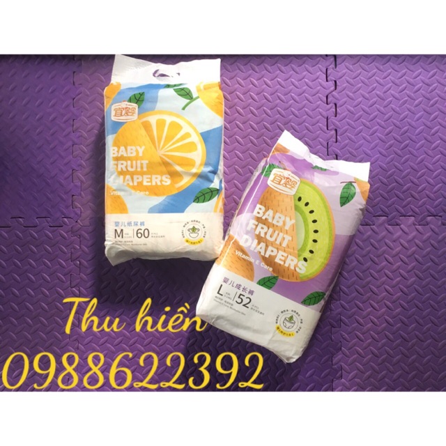 Tã/Bỉm dán/quần Yiying FRUIT nội địa Trung Quốc S72/M60/L52/XL44
