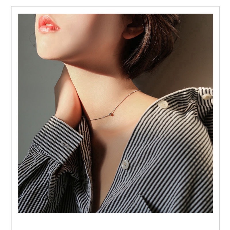 VÒNG CỔ MẠ BẠC 925, CHOKER DÂY BI NHỎ, THỜI TRANG HOT TREND ULLZANG