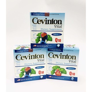 Viên uống bổ não CEVINTON Vital  giúp tăng cường trí nhớ, tăng cường lưu thông máu, ngừa tai biến (100 viên/hộp)