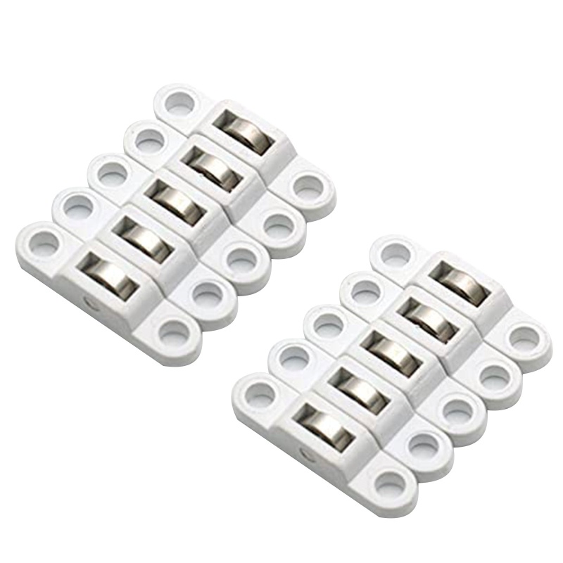 QQ Set 10 Bánh Xe Ròng Rọc Bằng Đồng Cho Tủ Quần Áo