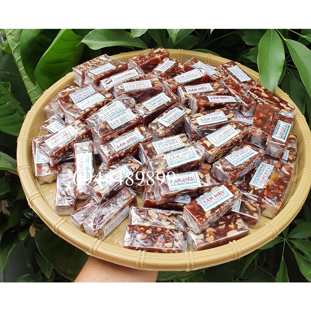 500gr kẹo chuối tươi gừng đậu mè lâm diệu