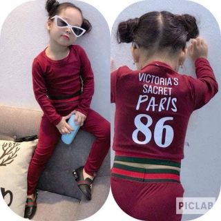 Bộ cotton len gucci bé  gái,   chất cotton co giãn tối, size 2-8tuổi. Cho bé 10-30kg. Có hơn 5 màu: hồng, đỏ, ghi, xanh,