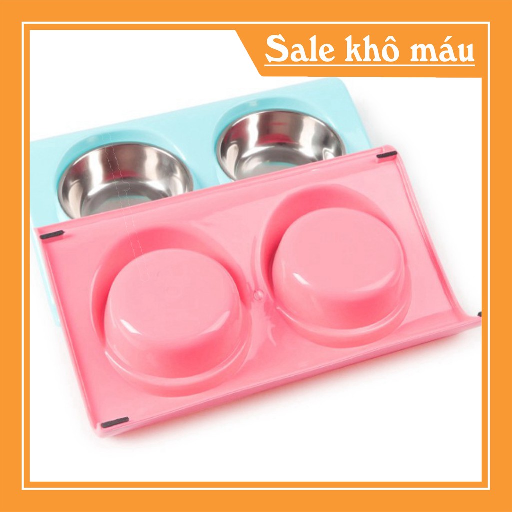 [FLASH SALE]  Bát ăn chó mèo inox độc đáo cho chó mèo