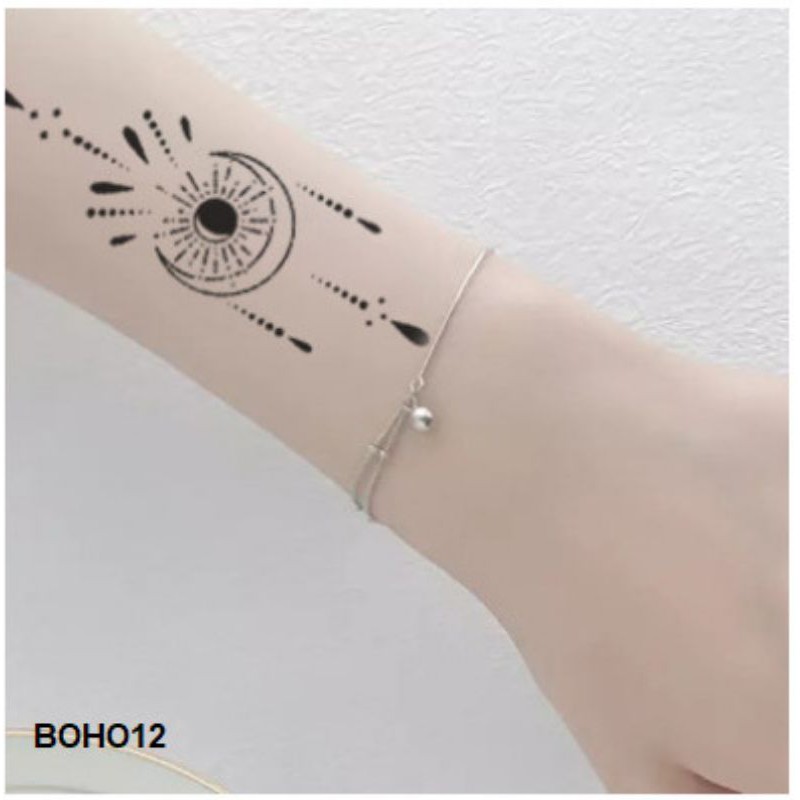 Hình xăm style boho jh12. Xăm dán tatoo mini tạm thời, size &lt;10x6cm