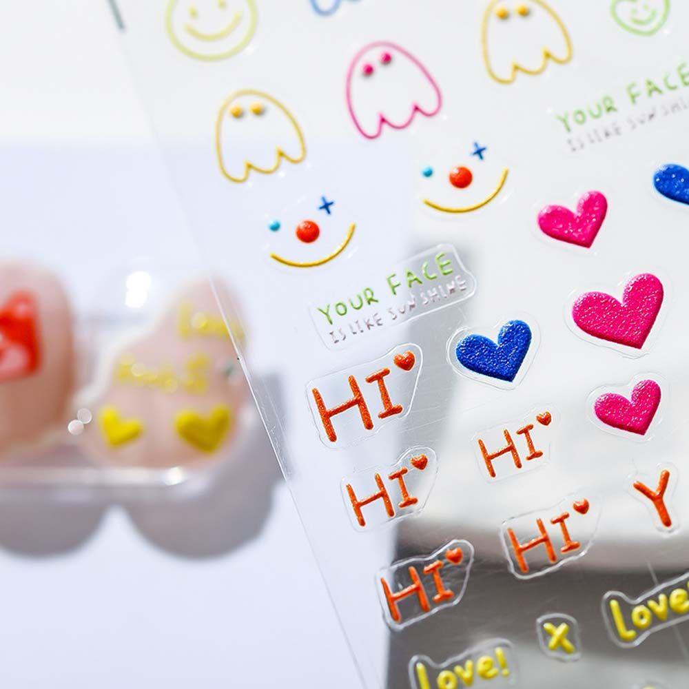 Miếng Dán Trang Trí Móng Tay Hình Gấu Pooh / Động Vật Hoạt Hình Phong Cách Nhật Bản