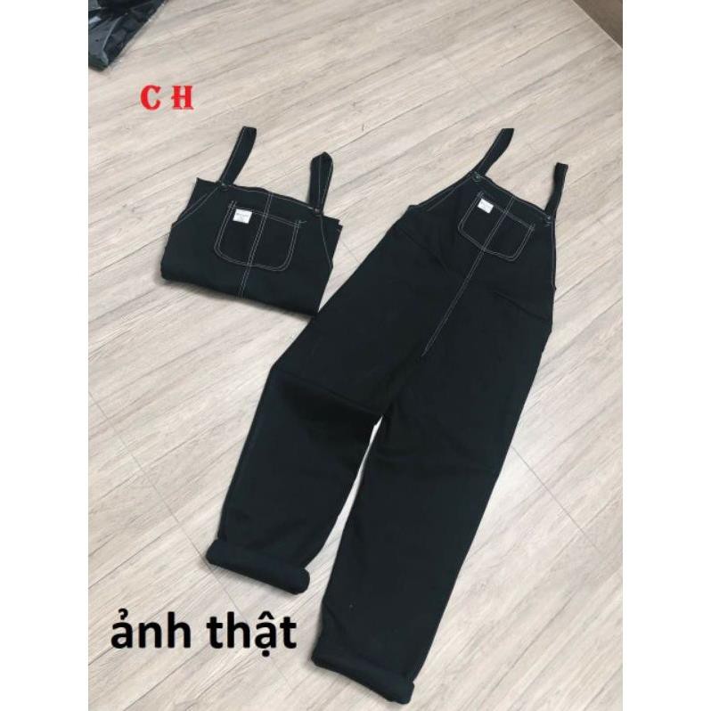 (Sẵn) Yếm Quần Chất Tuyết Mưa Dập Chỉ Nổi Nam Nữ Ullzzang có ảnh thật | BigBuy360 - bigbuy360.vn