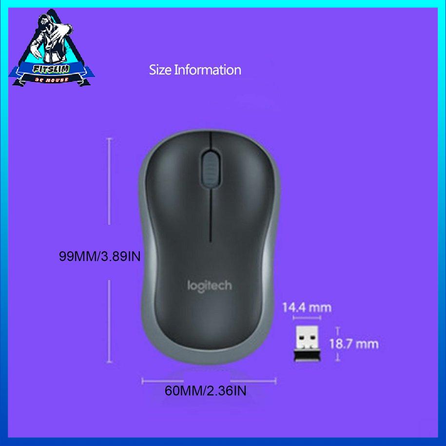 Chuột máy tính quang không dây USB M185 Bộ thu 2.4G mỏng cho Pc [6/25]