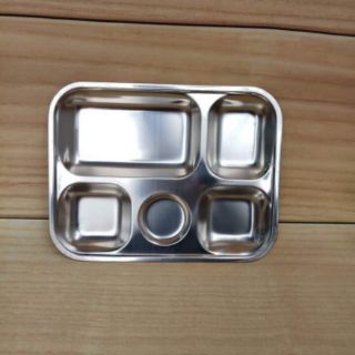@FRESHIP 99K@ KHAY CƠM PHẦN INOX 5 NGĂN