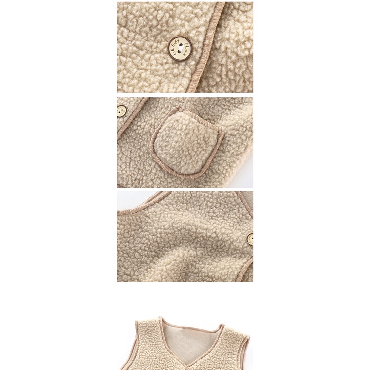 AMILA Áo Khoác Không Tay Dày Dặn Phong Cách Phương Tây Thời Trang Xuân Thu Cho Bé