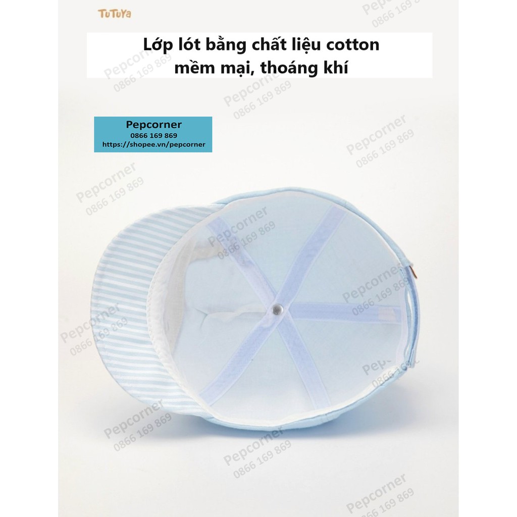Mũ vải nón vải hình dáng lưỡi trai bẻ cong điều chỉnh được rộng chật cho bé trai bé gái 1 tới 5 tuổi
