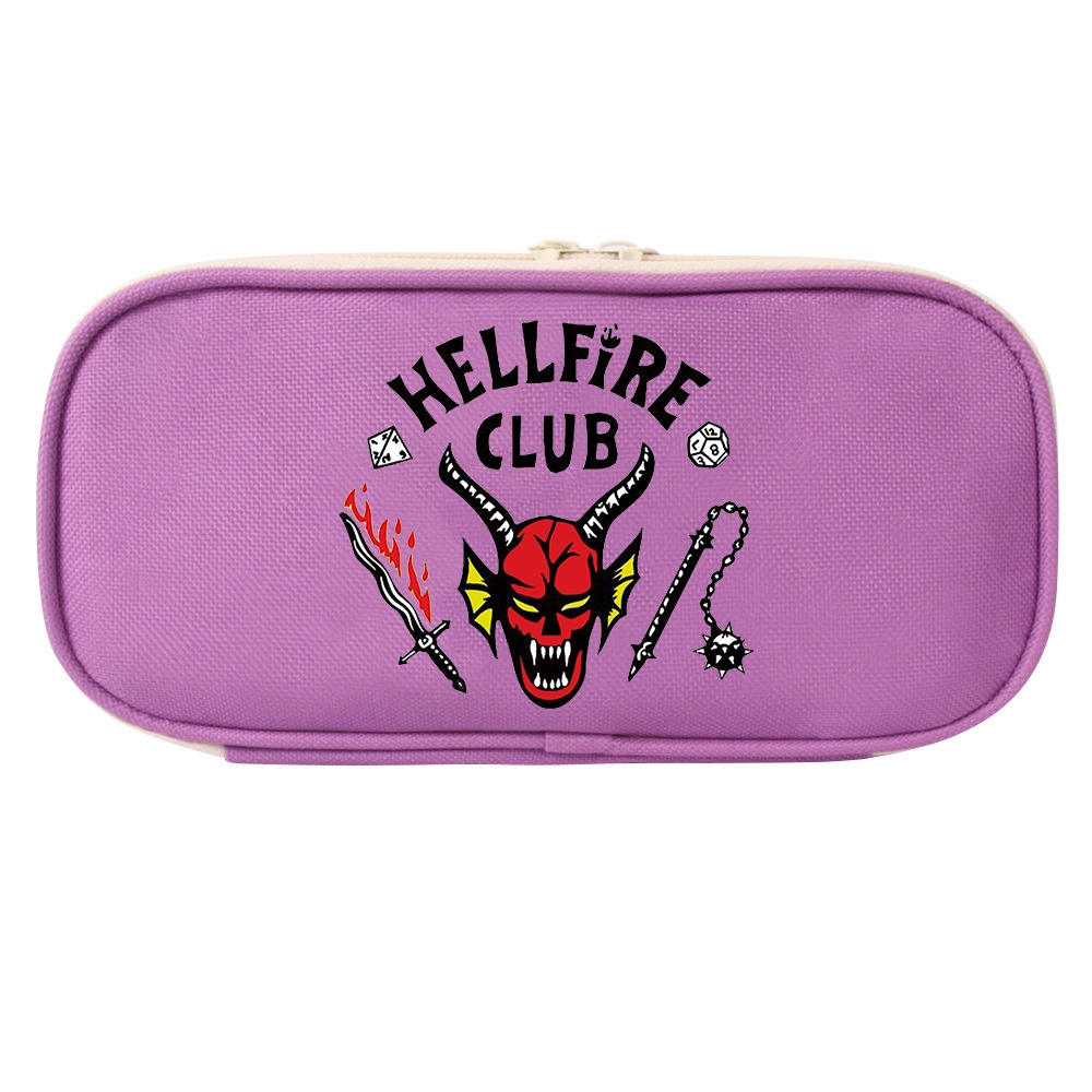 Hộp Đựng Bút Chì Đa Năng Sức Chứa Lớn In Họa Tiết Stranger Things 4 HELLfire club Cho Học Sinh