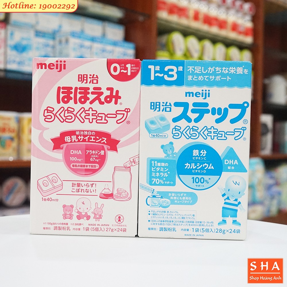 Sữa thanh Meiji 24 Thanh 648g Nội Địa Nhật Bản, Sữa MEIJI Thanh số 0 và số 9