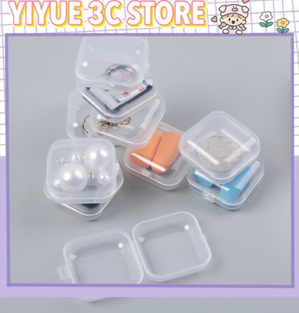 Hộp nhựa trong suốt đựng nút bịt tai chống ồn có nắp đậy tiện dụng