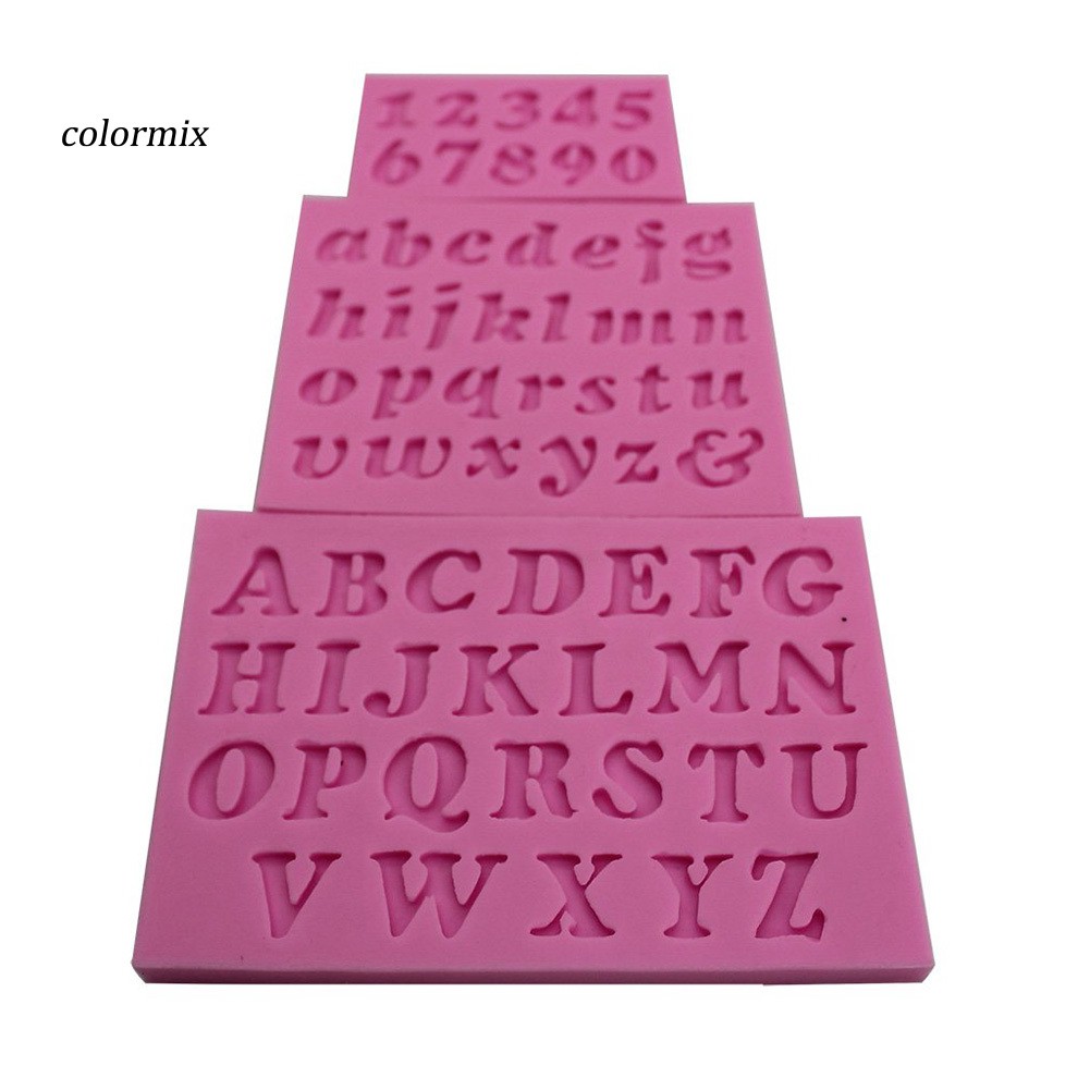 Khuôn làm bánh kẹo chất liệu silicon tạo hình chữ cái/chữ số mini