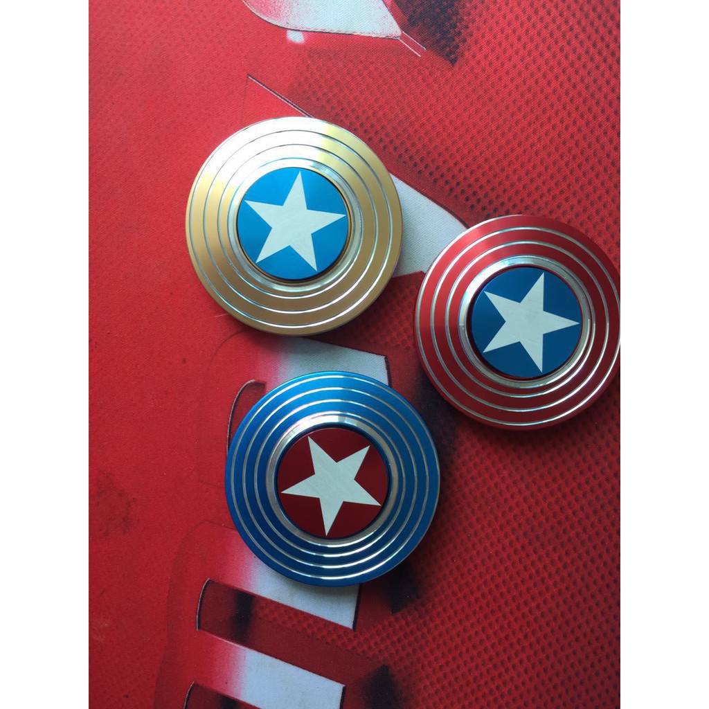 Đồ Chơi Con Quay Cao Cấp Fidget Spinner Captain America ( Đội Trưởng Mỹ ) Cực Chất- Có hộp đựng