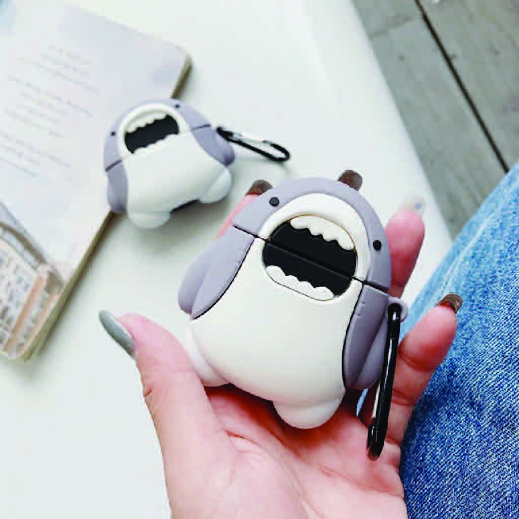 Airpods Case ⚡ Freeship ⚡ Cá Mập Cute - Case Tai Nghe Không Dây Airpods 1/ 2/ i12/ Pro - Tuấn Phụ Kiện