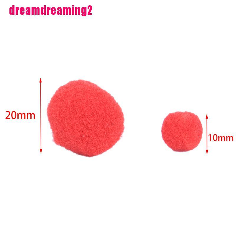 Bộ 100 Quả Cầu Lông Xù Nhiều Màu Kích Thước 10mm