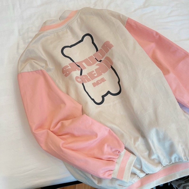 Áo khoác bomber dù from rộng [CÓ ẢNH THẬT] chất dù hai lớp cai cấp gấu hai mặt