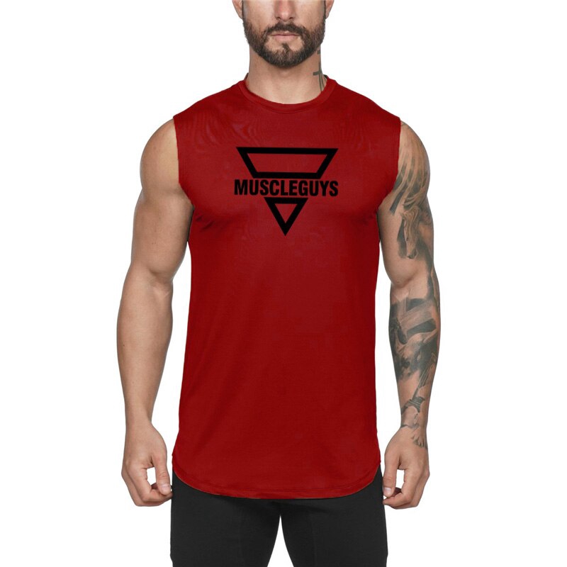 Brand Fashion Workout Cotton Mens Tank Top Musculation Gym Clothing Bodybuilding Fitness Singlets Sleeveless Vest Fitness Men