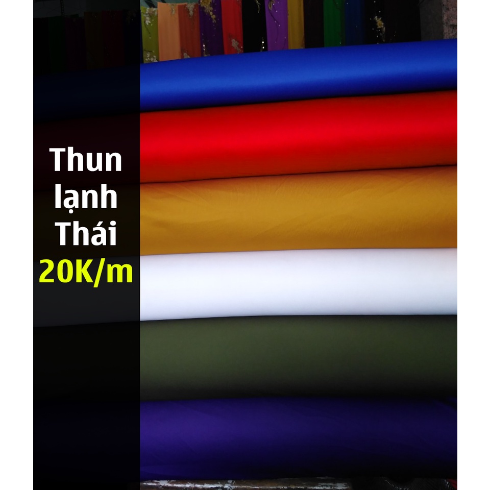 Vải thun lạnh màu (thun lạnh Thái) 20K/m (khổ 1m6)