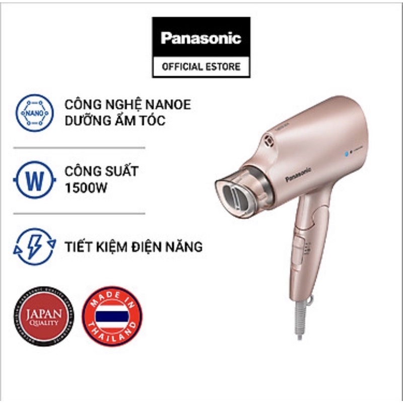 Máy Sấy Tóc Dưỡng Ẩm Nanoe Panasonic EH-NA27PN645 - Công Suất 1200W - Tay cầm gập dễ mang đi-Chính Hãng-New