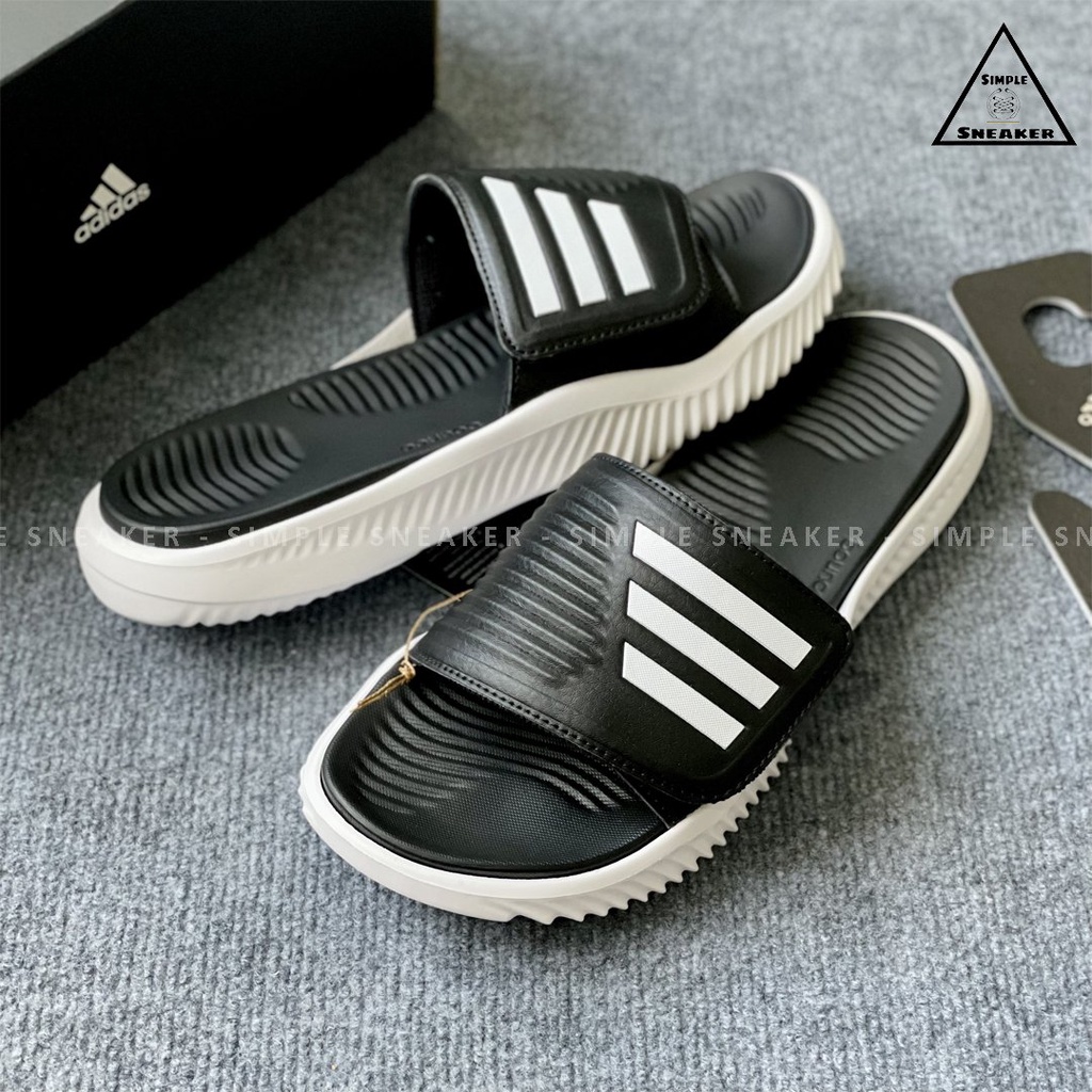 Dép Alphabounce 2.0 Chính Hãng 💙SIMPLE SNEAKER💙 Adidas Alphabounce Slide Dép Quai Ngang Nam Nữ Màu Đen Trắng