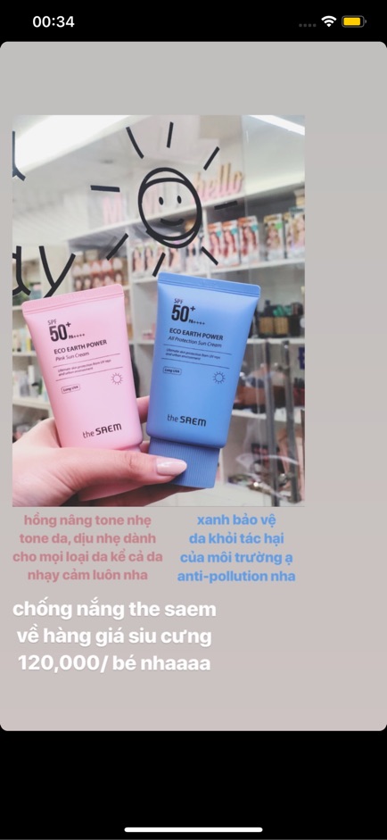 Kem chống nắng The Saem Eco Earth Power Pink Sun Cream SPF 50+ PA++++ | BigBuy360 - bigbuy360.vn