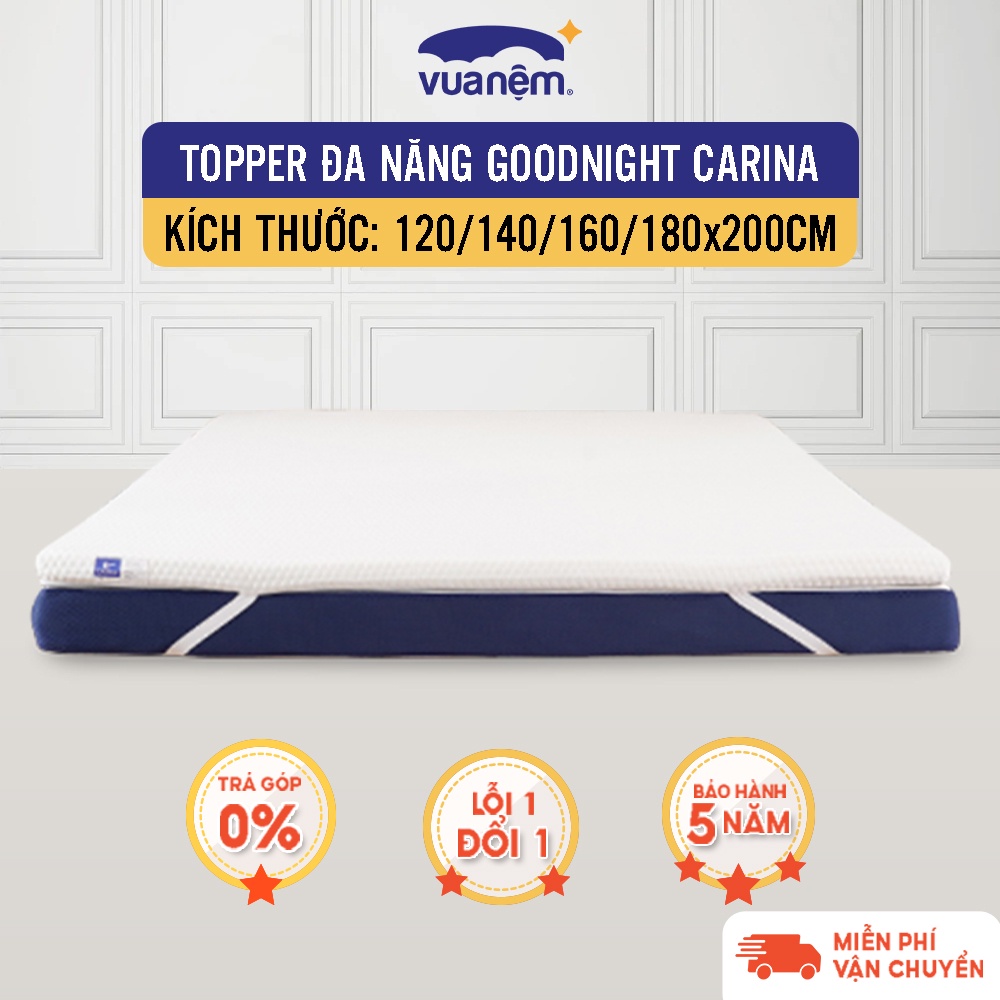 Topper đa năng Memory Foam trà xanh Goodnight Carina