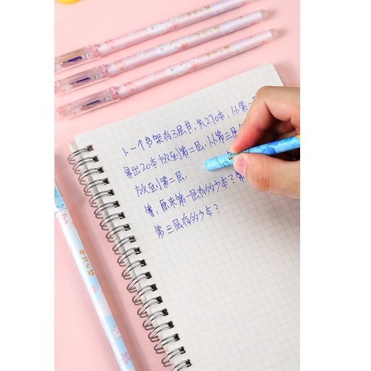 Bút Gel xóa được, luyện chữ, ngòi kim 0,38mm mực đen SR06 (1 Cây)