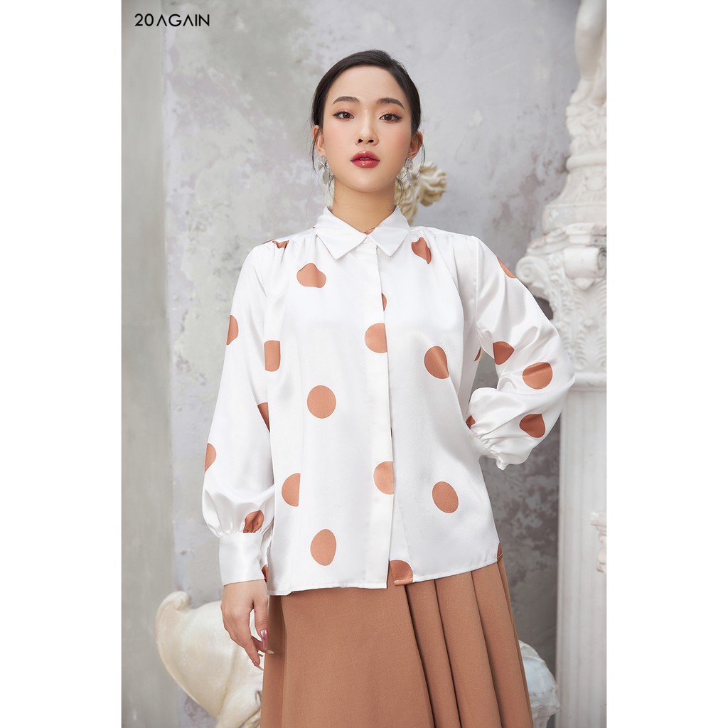 Áo sơ mi nhún vai 20Again ASA1323 | BigBuy360 - bigbuy360.vn
