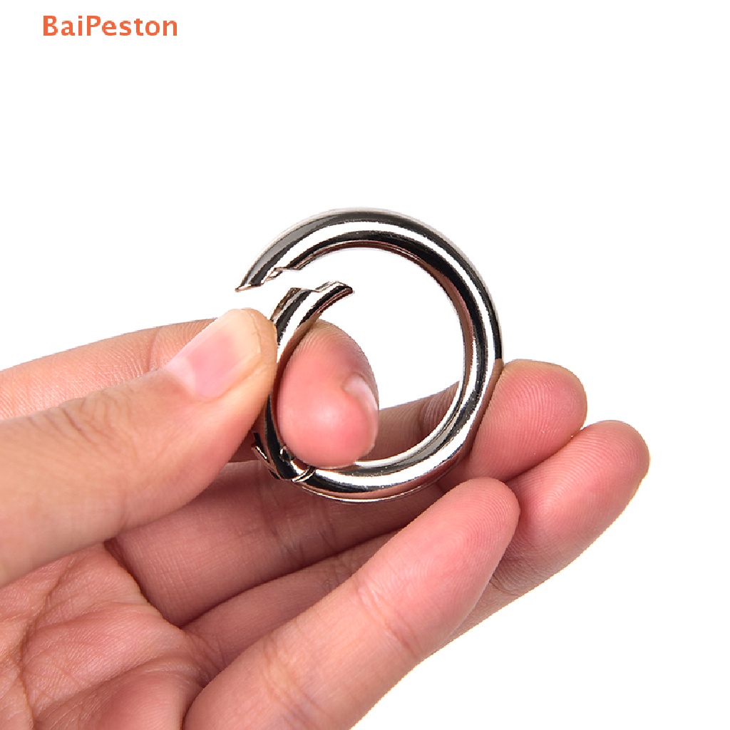 Set 5 Móc Khóa Tròn Bằng Kim Loại 35mm