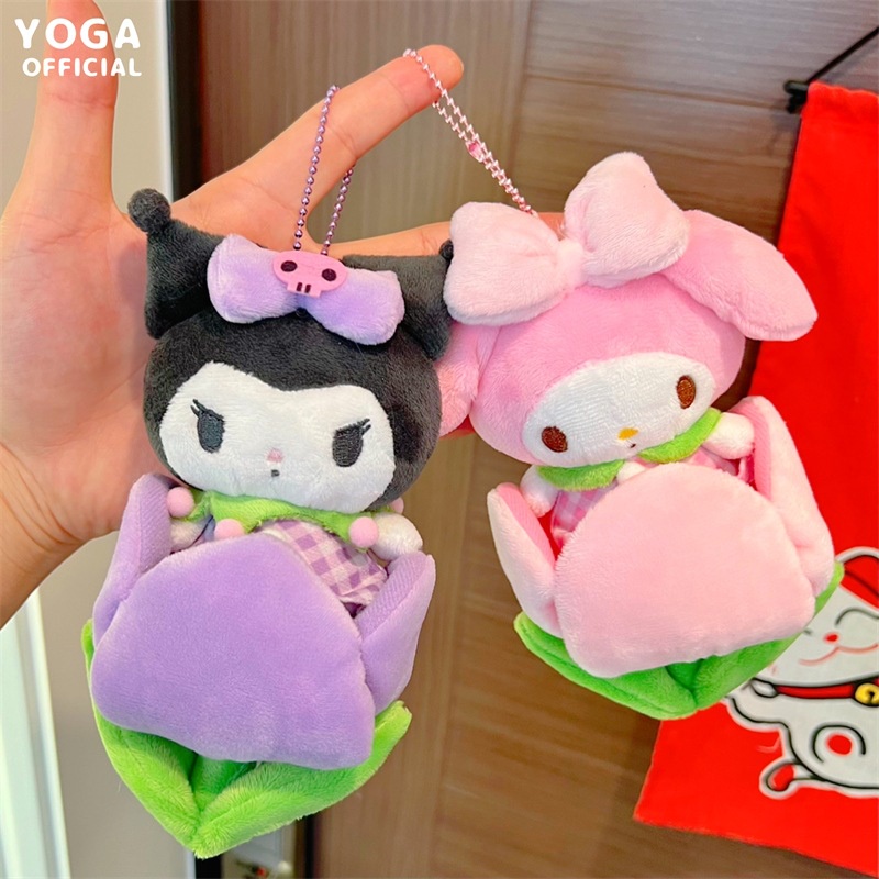 SANRIO Búp Bê Nhồi Bông Hình Hoa Tulip Dễ Thương Cho Bé