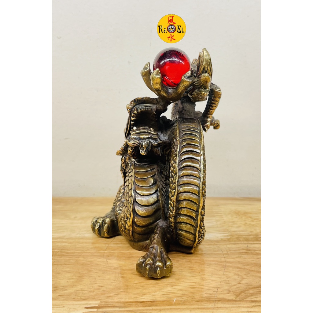 Rồng Cầm Châu - Thìn Đắc Lộc - Tượng Đồng Phong Thủy 12 Con Giáp