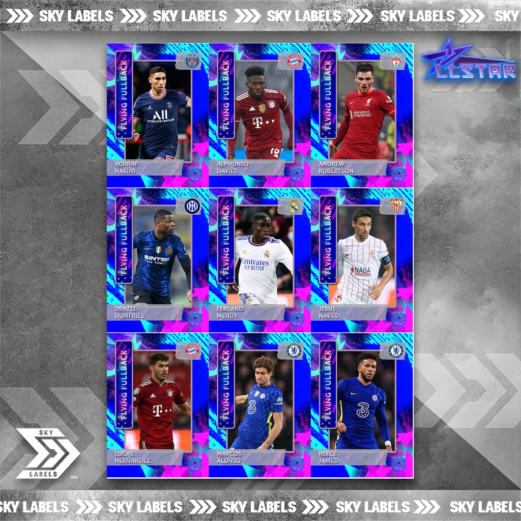 Thẻ SKY UCL FLYING FULLBACK | Hakimi, Alphonso Davies, Robertson, Dumfries, Mendy, Navas, Hernandez, Alonso, Reece James