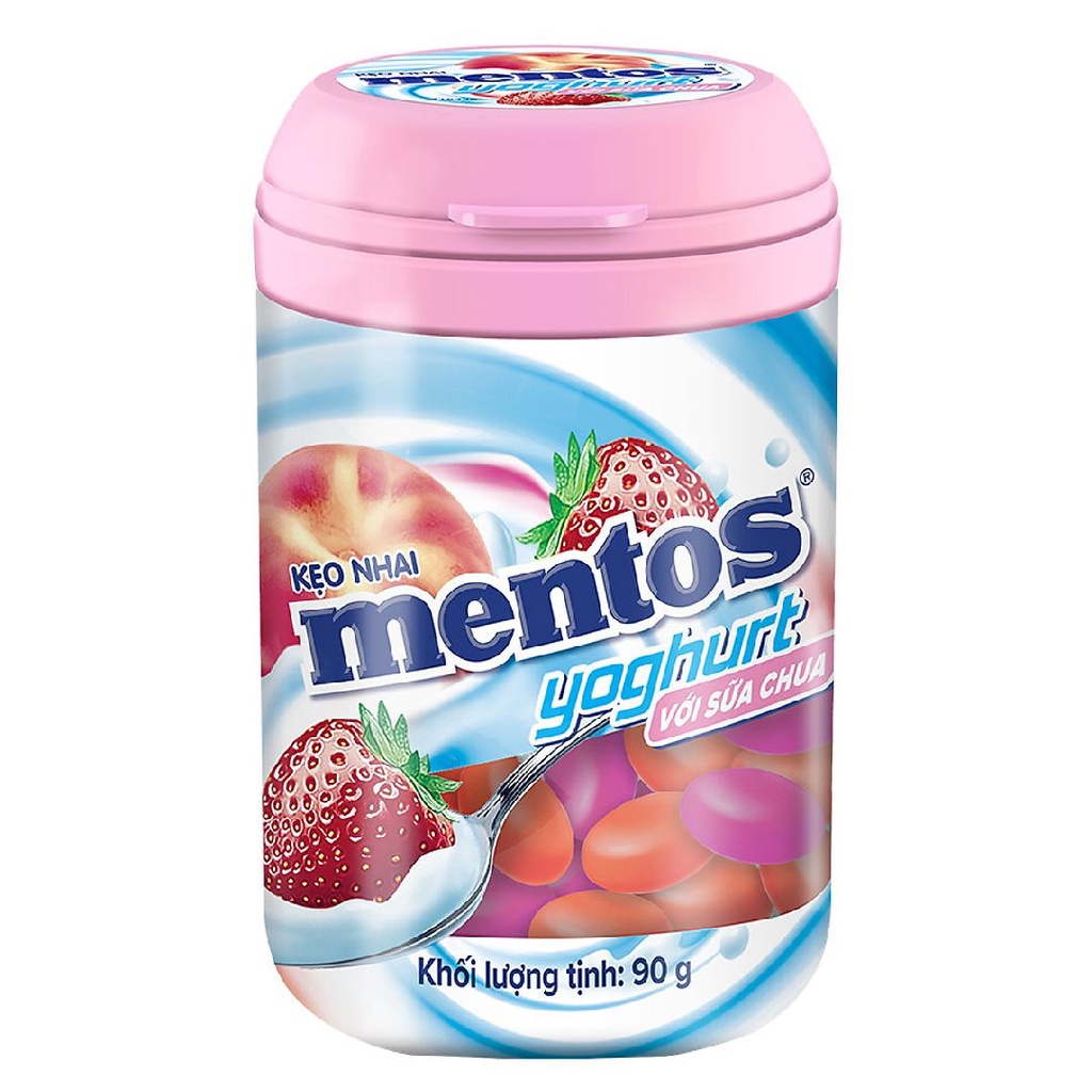 Kẹo nhai Mentos sữa chua hủ 90G