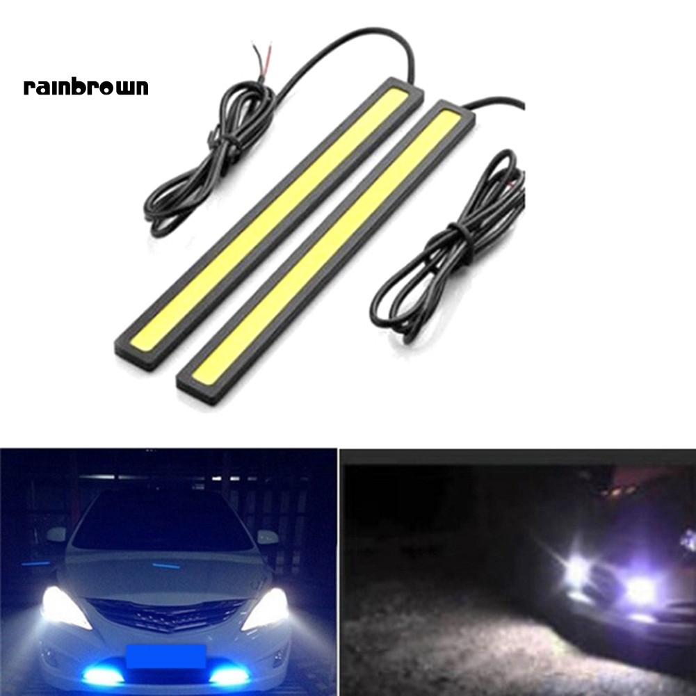 Bộ dải đèn LED COB 17cm không thấm nước cho chạy xe hơi ban ngày sương mù