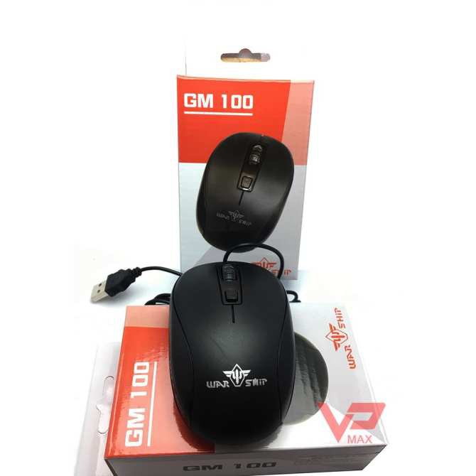 [Mã ELFLASH3 hoàn 10K xu đơn 20K] Chuột War ship gm100 có dây cổng usb chính hãng