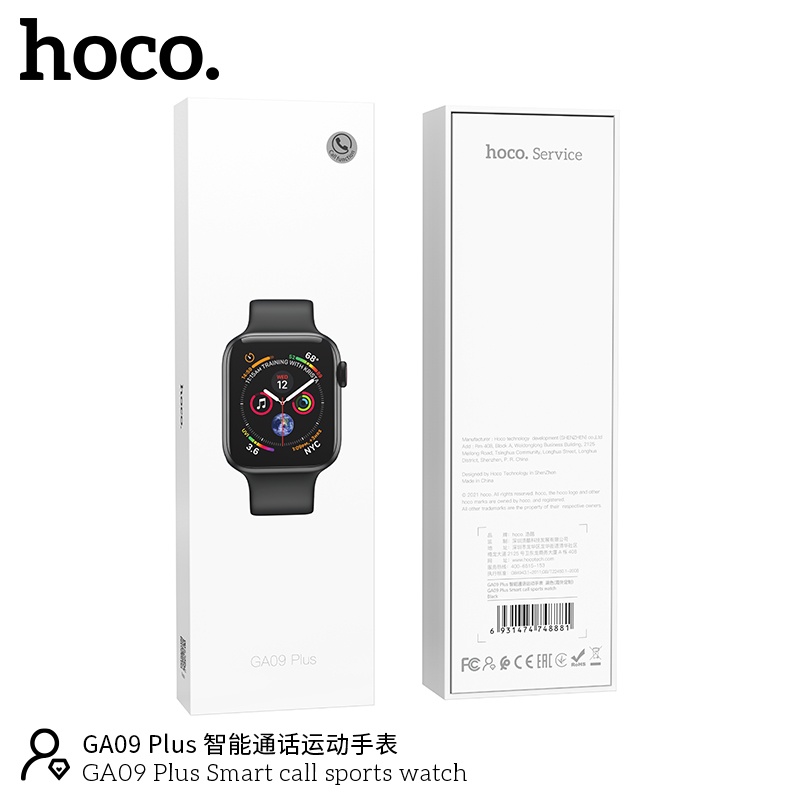 Đồng Hồ Thông Minh Hoco GA09 Plus Chống Nước, Hỗ Trợ Nghe Gọi, Theo Dõi Sức Khỏe