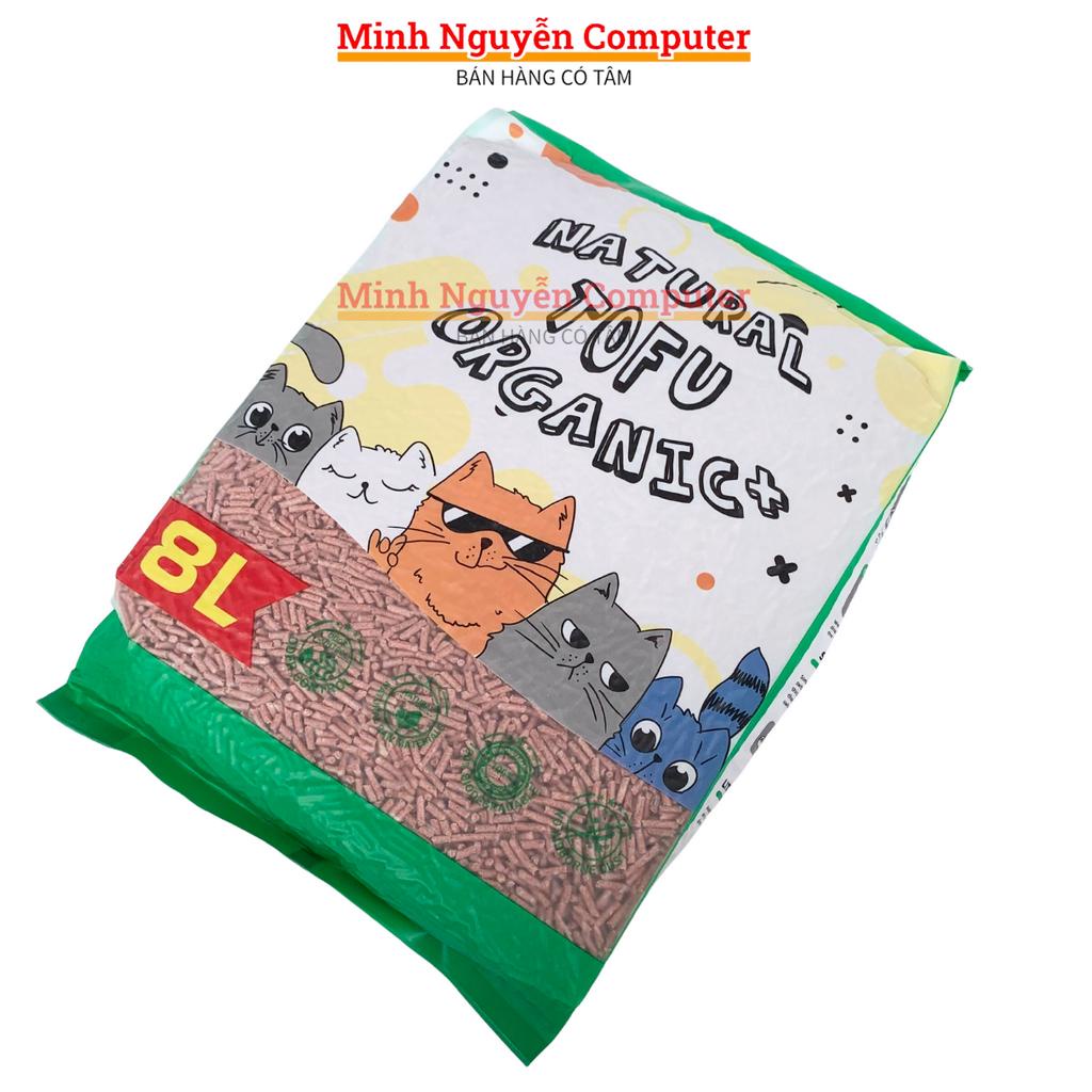 Cát đậu nành cho mèo Tofu 8L, cát vệ sinh cho mèo Natural Tofu Organic+ Amitavet