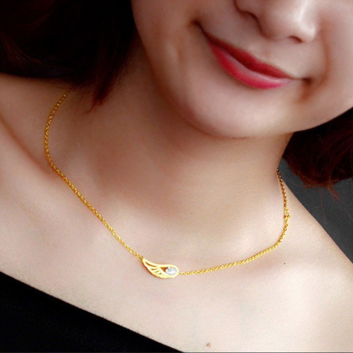 Dây Chuyền Cánh Titan Không Đen TT 1845