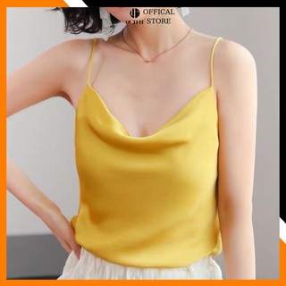 Áo lụa 2 dây cổ đổ chất lụa satin hàng outfit đẹp