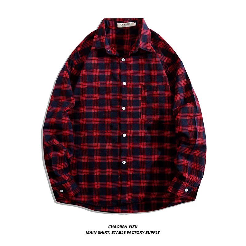 Áo Sơmi DàI Tay SọC Caro HàN QuốC Cho Nam Và Nữ