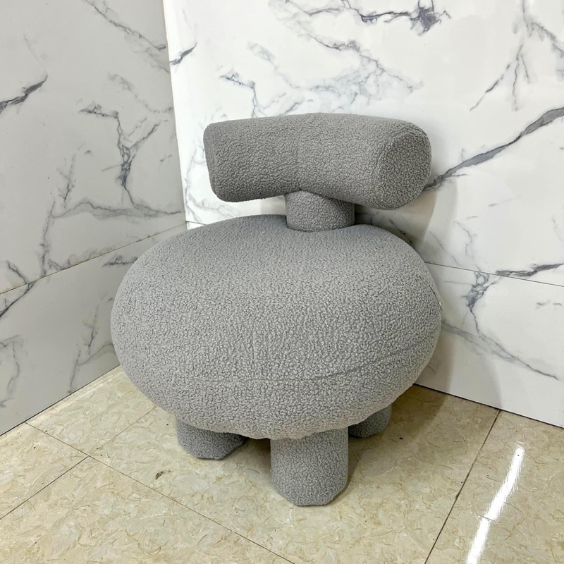 Ghế sofa decor nỉ lông xù