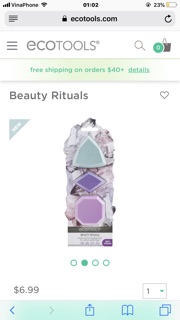 Set 3 mút trang điểm Ecotools Beauty Rituals