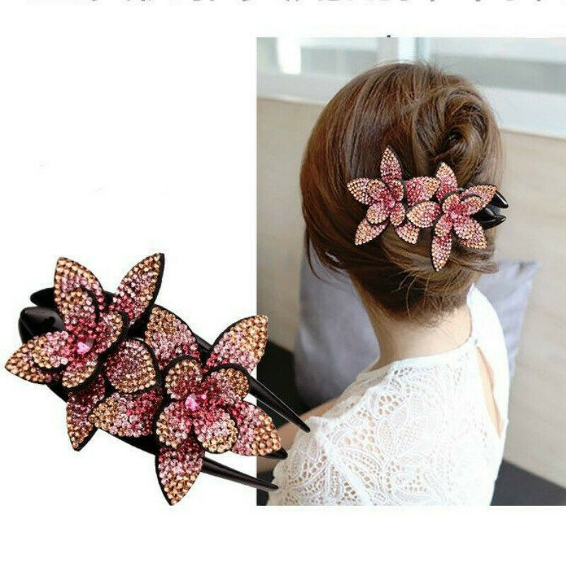 Kẹp Tóc Hình Hoa Đính Đá Thời Trang Cho Nữ