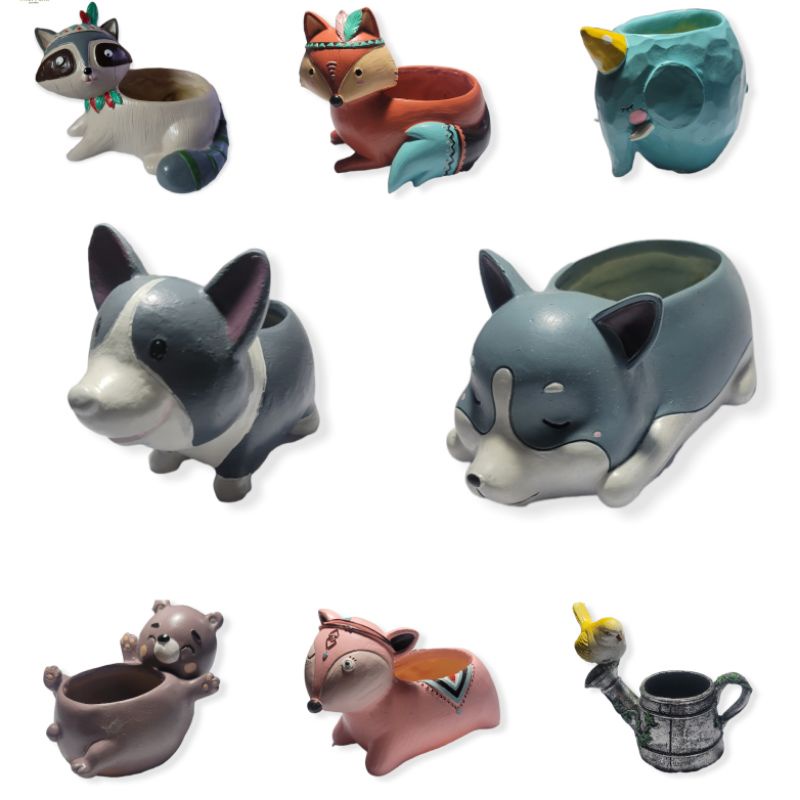 Chậu Nhựa Composite Trồng Cây Hình Con Vật Đáng Yêu